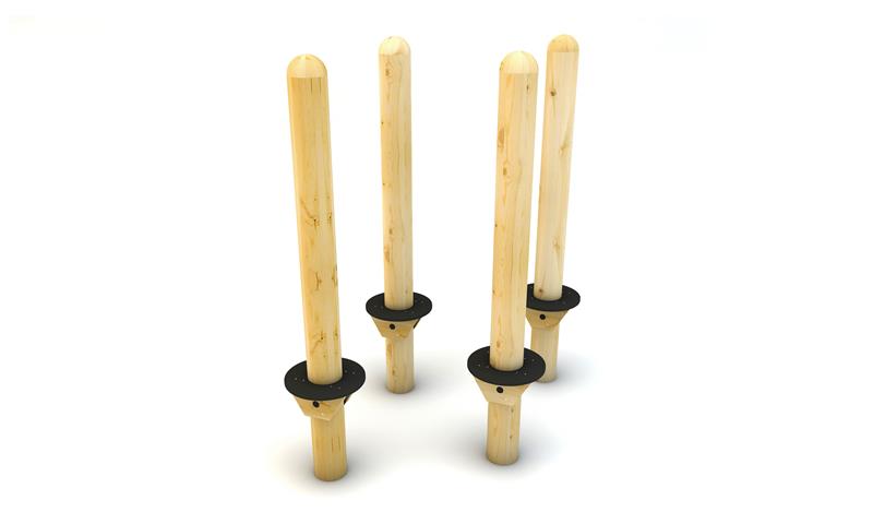 Technical render of a Disc Poles (set of 4)